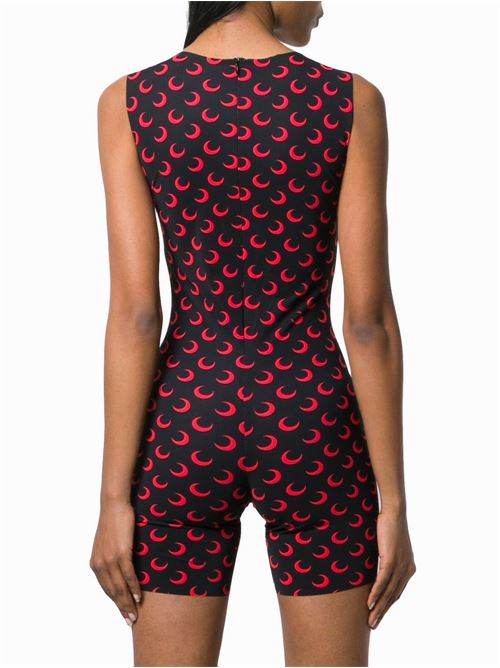 s7m pantaloncino corto, all over moon MARINE SERRE | SW03SS19CATSUITRED/BLACK